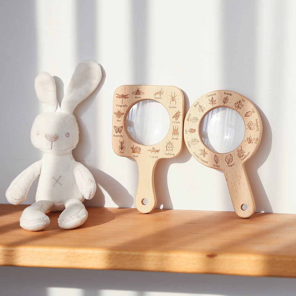 Outdoor Adventure Education - Wooden Magnifying Glass Outdoor Toy Leaf