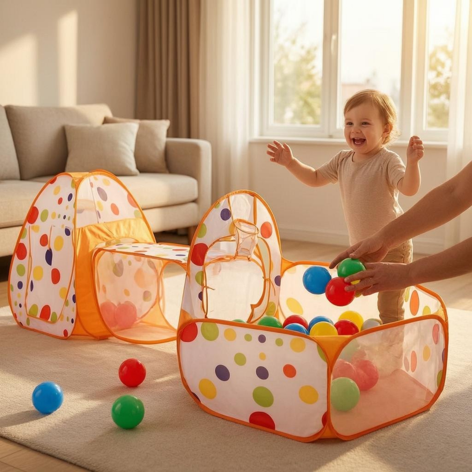 3 Pieces 3 in 1 Play Tent Set  - Outdoor Adventure For Kids 评论和价格
