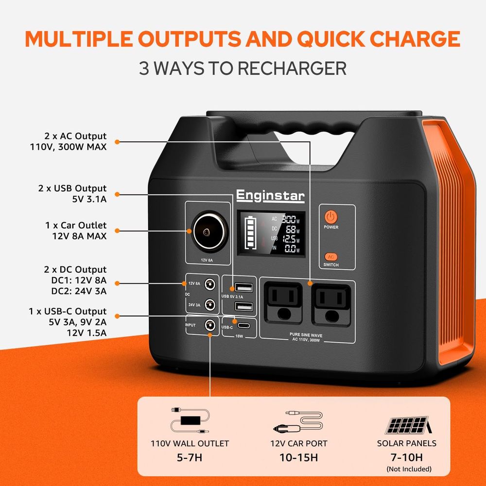300W 296Wh Portable Power Stat - Outdoor Adventure Outlet 评论和价格