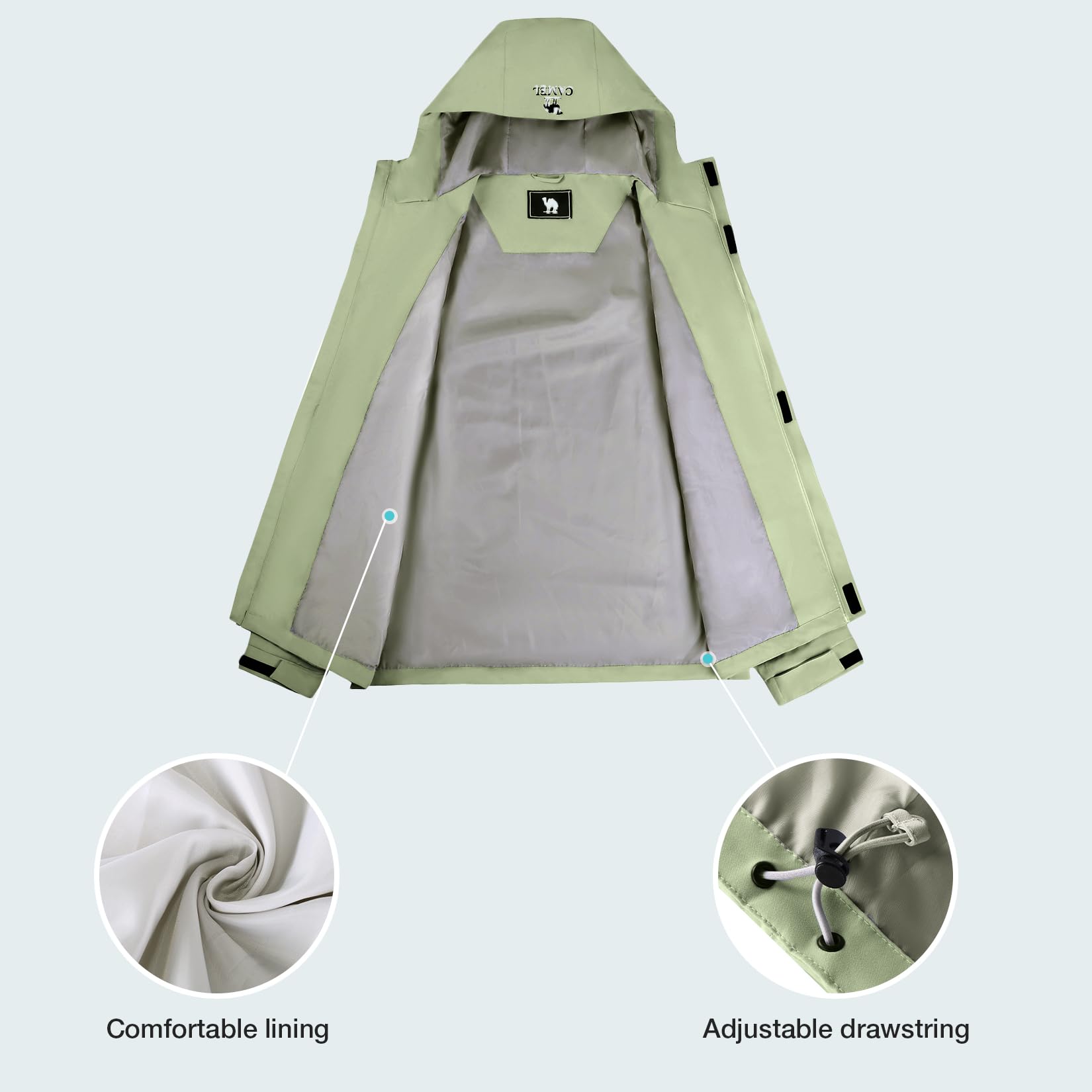 GOLDEN CAMEL Men's Rain Jacket - Outdoor Adventure Windbreaker 评论和价格